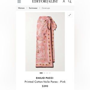 EMILIO PUCCI  Printed Cotton-Voile Pareo - Pink